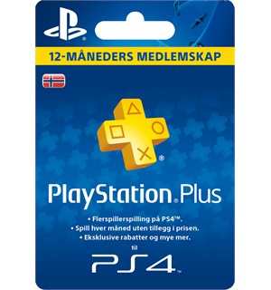 PlayStation Plus Abonnement 1 year 12 måneders medlemskap Playstation Plus 